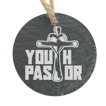 Youth Pastor Slate Ornament Personalized Back